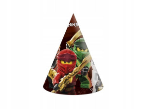 Czapeczki urodzinowe Lego Ninjago - 6 szt