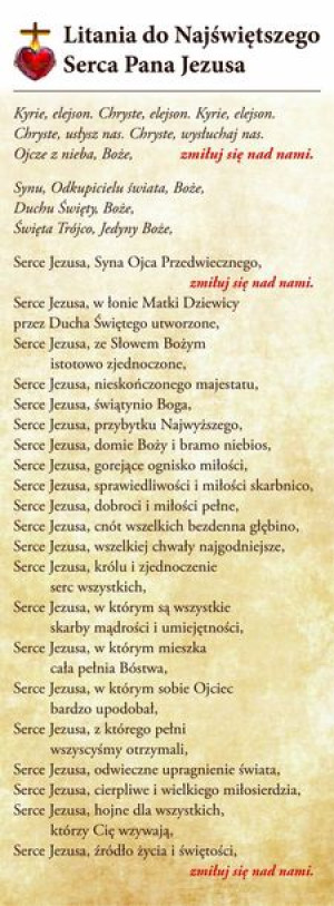 Baner – Litania Serce Jezusa