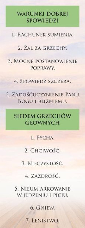 Baner Religijny – Siedem Grzechów Głównych