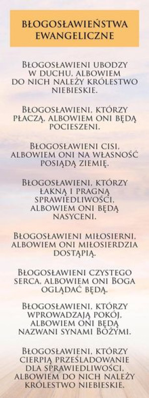 Baner Religijny – Błogosławieństwa