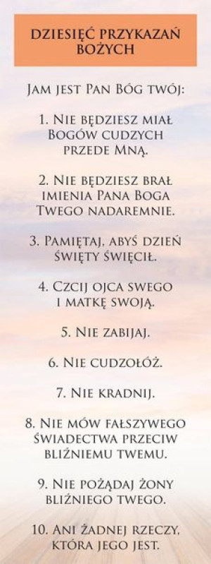Baner Religijny – Dziesięć Przykazań Bożych