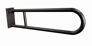 ANDEX Uchwyt półokrągły uchylny z płytą 60 cm czarny