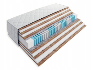 Materac 80x200 H5 Sprezynowy Najtwardszy 3xkokos