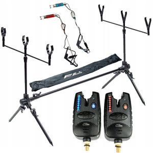zestaw STOJAK KARP 2x SYGNALIZATOR 8led 2x swinger