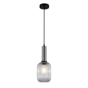 Lampa wisząca Italux Antiola LED nowoczesna nikiel PND-5588-1M-SC+CL
