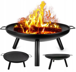 Duże Palenisko Ogrodowe Ogniskowe Stal 60cm Grill