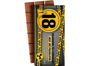 Czekolada mleczna, 100 g, Właściciel tej czekolady jest pełnoletni "18"
