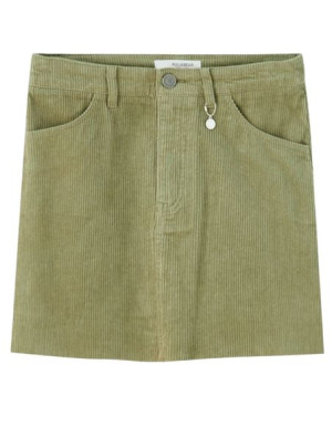 Pull & Bear r S spódnica sztruksowa denim khaki mini
