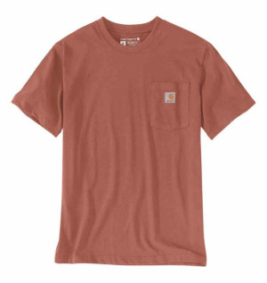 Koszulka Carhartt Heavy K87 Pocket Terracotta M