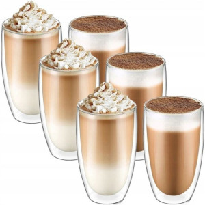 Szklanki Kubki Termiczne Do Latte 6 X 450 Ml