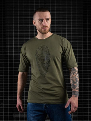 Męski T-shirt "Vegviser" khaki XXL