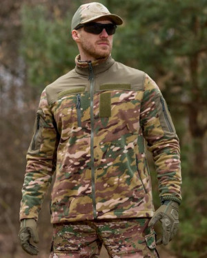 Polar męski Bluza Fleece jacket w kamuflażu XXL
