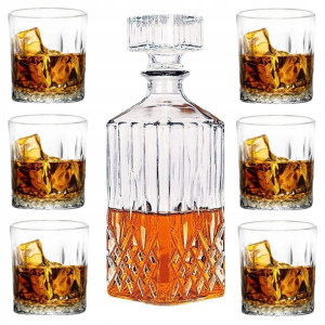 Zestaw Do Whisky Karafka 1l Szklanki 6 X 250 Ml