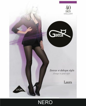 Gatta Laura 40den 5-xl/nero