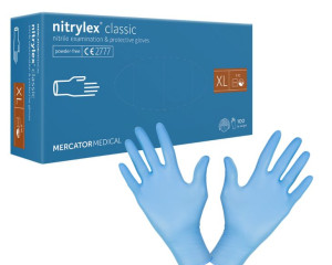 Niebieskie rękawice ochronne Nitrylex Classic Blue rozm. XL 100 sztuk