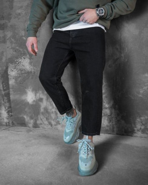 Spodnie męskie jeans Boyfriend czarny 34