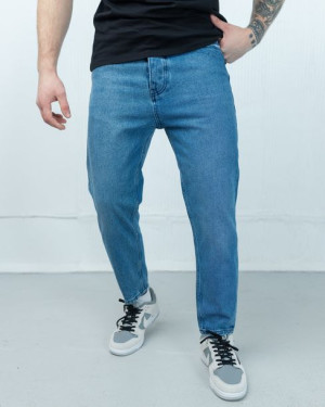 Spodnie męskie jeans Boyfriend niebieski 30