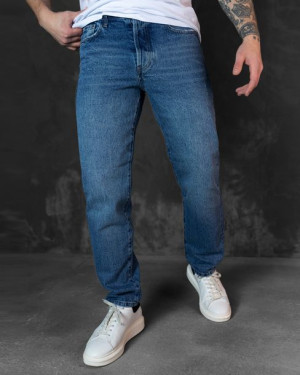 Spodnie męskie jeans Boyfriend niebieski 30