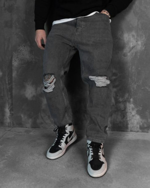 Spodnie męskie jeans Boyfriend Vintage Ciemny szary 31