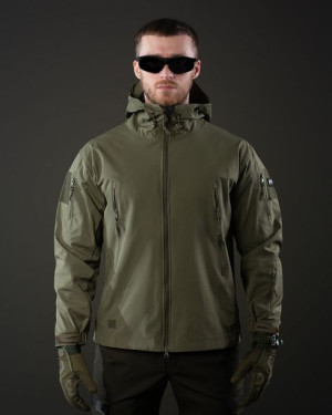 Męska kurtka wiatrówka w kolorze khaki XL