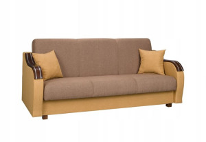 Wersalka rozkładana kanapa sofa łóżko drewno MO4