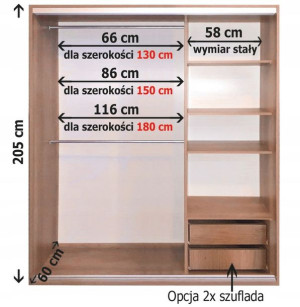 Dopłata do opcjonalnych dwóch szuflad