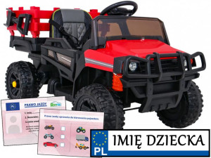 POJAZD ELEKTRYCZNY TRAKTOR na akumulator FARMER PICK UP przyczepka