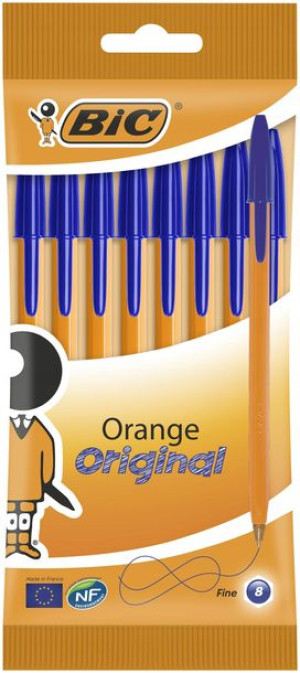 Długopis BIC Orange niebieski pouch 8 szt.