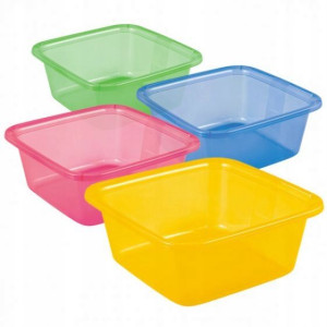 Miska kwadratowa plastikowa 11l mix kolorów