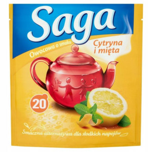 Herbata Saga dzika róża, mięta,cytryna 20 torebek