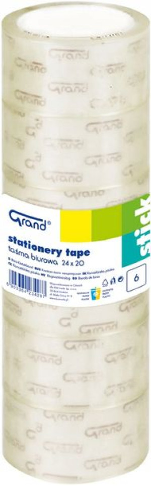 Taśma biurowa GRAND 24mm x 20 6szt.
