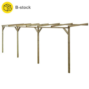 Pergola przyścienna 2x6x2,2 m, impregnowana sosna, klasa B