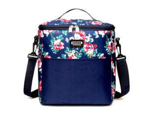 Torba Termiczna Izolacyjna Lunch Box 11 Litrów (Granatowe Kwiaty)