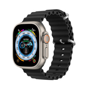 Pasek Dux Ducis Strap Apple Watch 4/5/6/7/8/SE 44/45mm czarny (OceanWave Ve