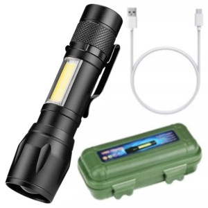 Latarka Led Kieszonkowa Usb Etui
