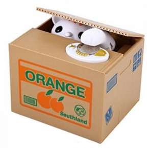 Skarbonka Automatyczna Kot Złodziejaszek (Orange)