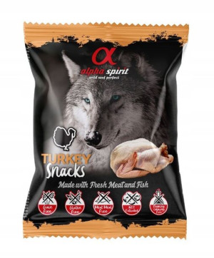 Alpha Spirit Kostki Przysmak Psa Indyk 50g
