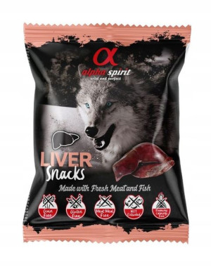 Alpha Spirit Kostki Przysmak Psa Wątróbka 50g