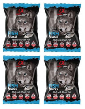 Alpha Spirit Kostki Przysmak Psa Ryba 4x50g