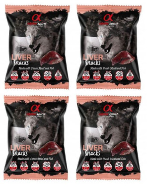 Alpha Spirit Kostki Przysmak Psa Wątróbka 4x50g