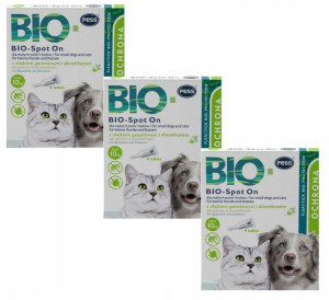 Pess Bio Spot On Krople Psa 10kg Pchły Kleszcz X12