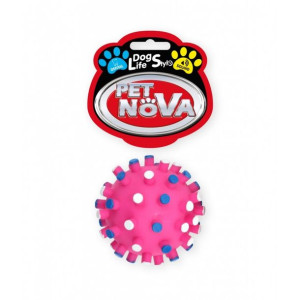 PET NOVA Piłka Jeż Z Wypustkami Zabawka Dla Psa Różowa 7cm