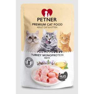 Petner Premium Monoproteinowa Karma Dla Kotów z Indykiem 85 g