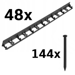 Obrzeże trawnikowe ogrodowe 58mm 50m KOTWY 150szt