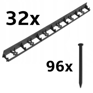Obrzeże trawnikowe ogrodowe 58mm 32m KOTWY 96szt
