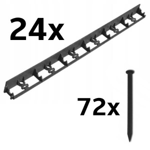 Obrzeże trawnikowe ogrodowe 58mm 24m KOTWY 72szt