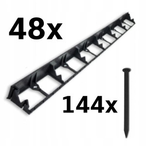 Obrzeże trawnikowe ogrodowe 78mm 48m KOTWY 144szt
