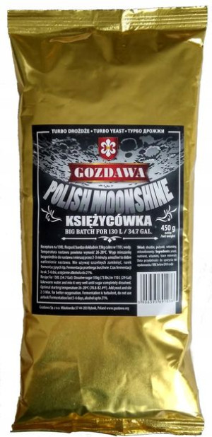Drożdże Gorzelnicze Turbo Księżycówka Aż 130l 21%