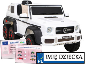 AUTO NA AKUMULATOR MERCEDES G63 6x6 pojazd elektryczny PILOT napęd 4x4