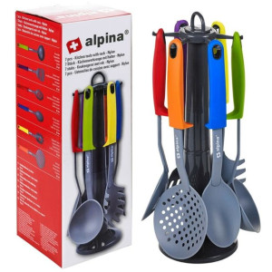 Alpina - Przybory Kuchenne 6szt. + Stojak
